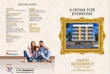 For Sale 2 BHK Low Rise Apartment in Amod Residency Sector73 Noida