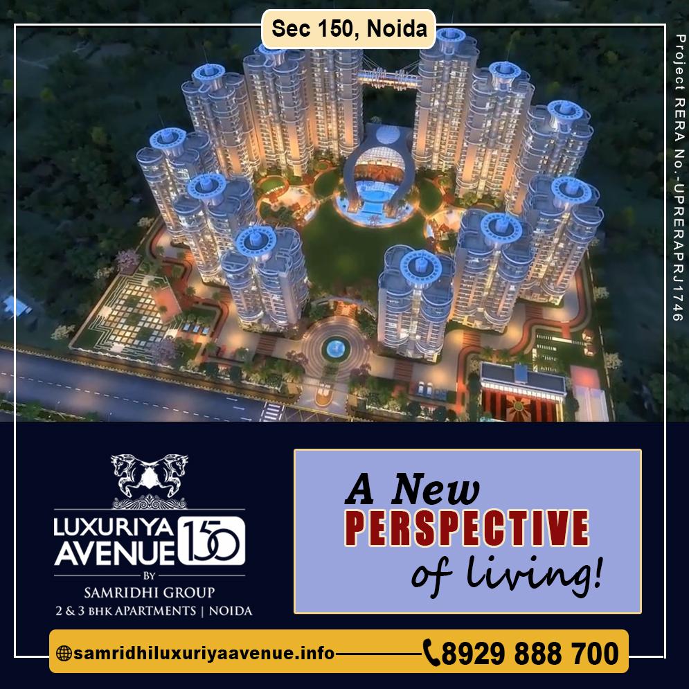 Samridhi Luxuriya Avenue, Noida 2 & 3 BHK Apartments Starts @ ₹ 95.47 Lakh* onwards.